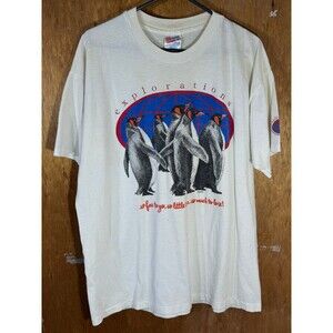 Vintage‎ Explorations Penguin Shirt Hanes XL USA